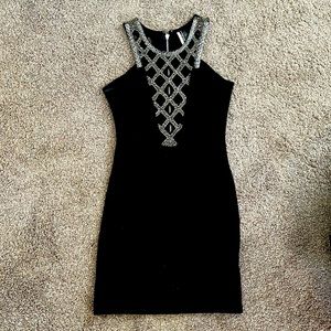 TopShop Beaded Neck Jersey mini dress